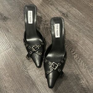 Steve Madden Black Pointed Mule Heel Size 8 - Worn Once